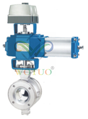 氣動V型調節切斷球閥