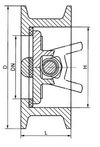 蝶式雙瓣止回閥,蝶式雙瓣止回閥結構圖,止回閥