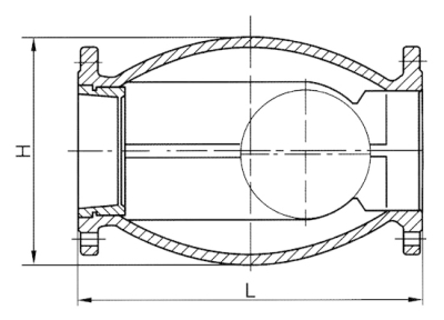 微阻球型止回閥,微阻球型止回閥結構圖,止回閥