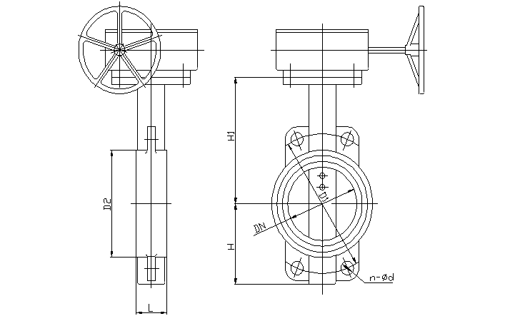 蝶閥結(jié)構(gòu)示意圖